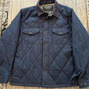 Filson Hyder Quilted Shirt Jac, Navy Blue, Medium.